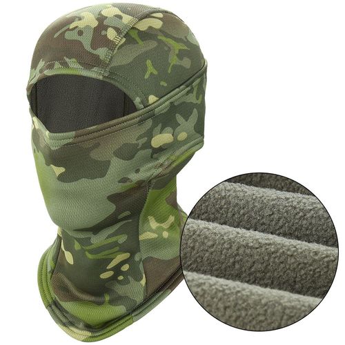 Cagoule Polaire D'hiver Noire,Facial Complet,Cache-Cou,Couverture Thermique,Cyclisme,Doublure,Sport,Ski,Snowboard,Écharpe,Chapeau Pour Hommes - Type W-Sp03