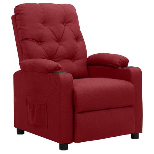 Vidaxl Fauteuil Inclinable Rouge Bordeaux Tissu