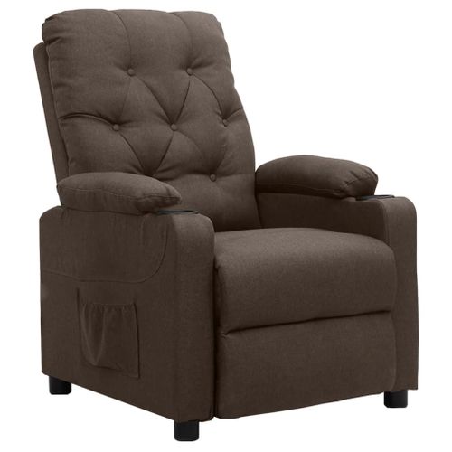 Vidaxl Fauteuil Inclinable Marron Tissu