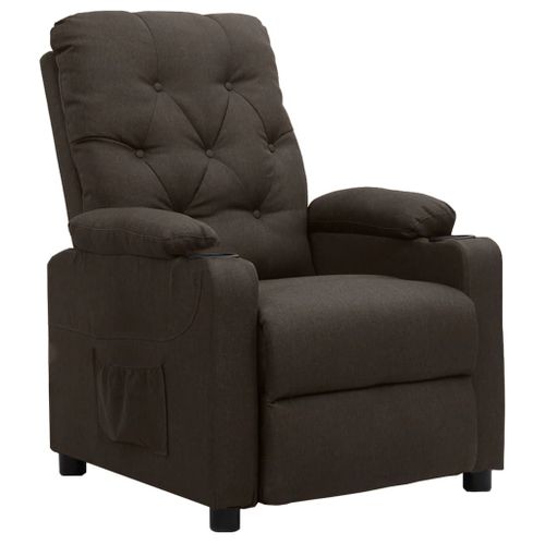 Vidaxl Fauteuil Inclinable Marron Fonc¿¿ Tissu