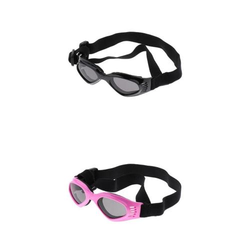 2x Lunettes De Soleil Portables Accessoires Animaux Pliables Pour Chiens De Taille Moyenne