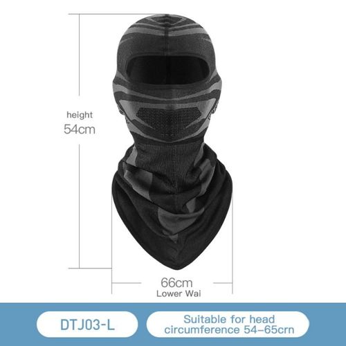 Cagoule Polaire Noire Pour Hommes,Facial Complet,Chauffe-Cou,Couverture Thermique De La Tête,Cyclisme,Doublure,Sport,Ski,Snowboard,Écharpe,Chapeau #B