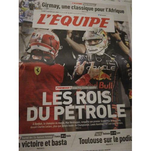 L Équipe. 28/03/22.#Gp D Arabie Saoudite#Verstappen. #Leclerc#Hamilton F1. Neuf