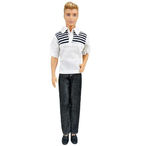 Barwa Lot de 5 vêtements de poupée pour poupée Ken comprenant 5 hauts avec  3 shorts et 2 pantalons, tenue décontractée pour poupée Ken (poupée non