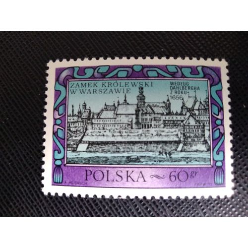 Timbre Pologne Yt 2040 Château Royal De Varsovie, Par Erik Jönsson Dahlbergh (1625-1703) 1972 ( 160306 )