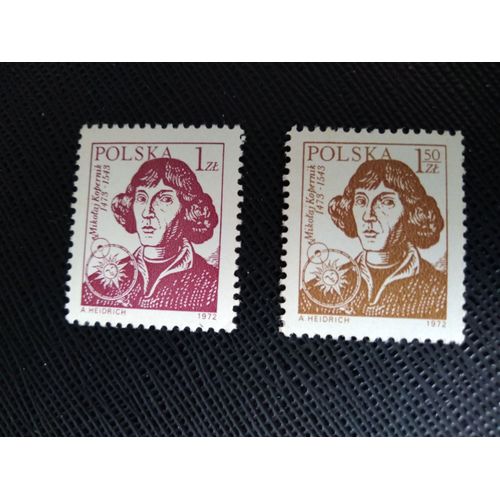 Timbre Pologne Yt 2074 - 2075 Séries: Mikolaj Kopernik 1972 ( 160306 )