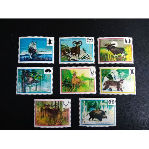 Timbre Pologne Yt 2091 A 2098 Séries: Intl. Congrès Du Comité De Chasse 1973 ( 160306 )