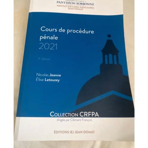 Cours De Procédure Pénale Crfpa Iej Panthéon Sorbonne