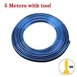 5m Bleu - Bande Décorative Pour Décoration Intérieure De Voiture, Autocollant De Style Pour Skoda Octavia A5 A7 2 Rapid Fabia Yeti Yan Vw Passat Bora, 5m