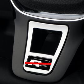 Ligne R Blanche - Autocollants D'insigne D'emblème De Couverture De Volant De Voiture, Accessoires Chromés, Vw Rline Tiguan Passat B7 B8 Cc Jetta Golf 7 Mk7 Gti Polo