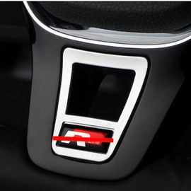 Ligne R Rouge - Autocollants D'insigne D'emblème De Couverture De Volant De Voiture, Accessoires Chromés, Vw Rline Tiguan Passat B7 B8 Cc Jetta Golf 7 Mk7 Gti Polo