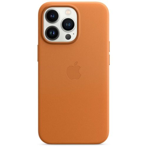 Apple - Coque De Protection Pour Téléphone Portable - Avec Magsafe - Cuir - Brun Doré - Pour Iphone 13 Pro