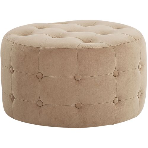 Pouf Tampa Beige Sable Velours