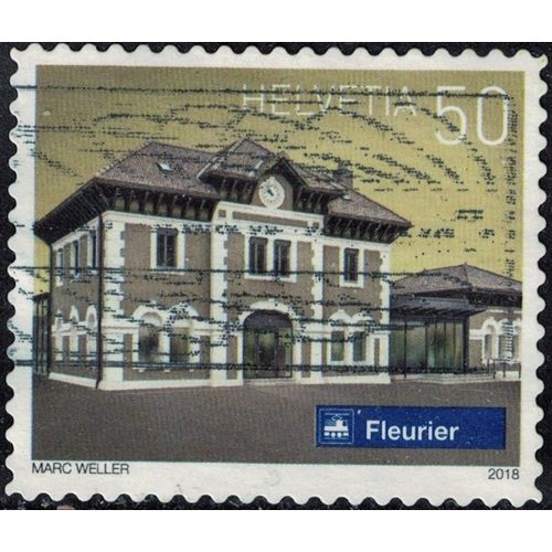 Suisse 2018 Oblitéré Used Railway Station Gare Ferroviaire Fleurier Chemins De Fer Y&t Ch 2485 Su