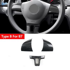 Type B 3 Pièces - Garniture De Couverture De Volant En Fibre De Carbone Abs, Style De Voiture, Bergame, Vw Golf 6, Mk6, Passat B7, Sharan, Polo, Jetta, Tiguan, Caddy Touran