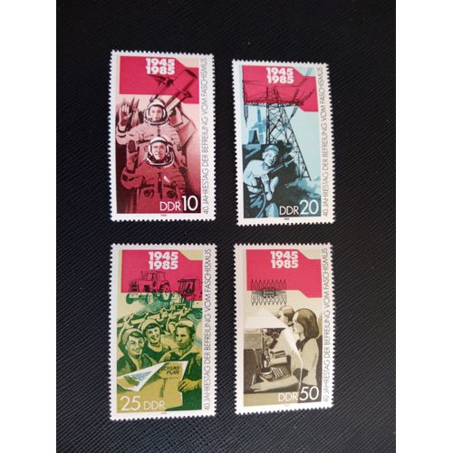 Timbre Allemagne / Rda Yt 2566 A 2569 Séries: 40. Anniversaire De La Libération 1985 ( 020406 )
