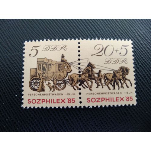 Timbre Allemagne / Rda Yt 2589 - 2590 Séries: Exposition Internationale De Timbres Sozphilex 1985 ( 020406 )