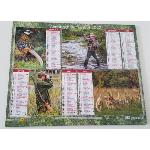 Calendrier Des Postes 2022, Almanach Du Facteur Chasse