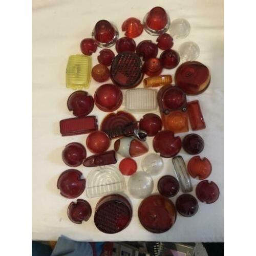 Anciens Verres De Phares Velo Et Autres (Lot)