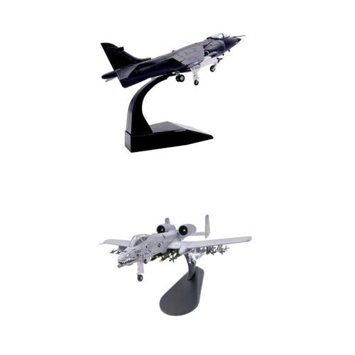 Prettyia 2 Pcs 1/72 Échelle Simulation Jet Fighter Avion Modèle D'avion Fighter Airforce Avec Support Pour Ornement Table Top Décoration Cadeau Garçon Enfants