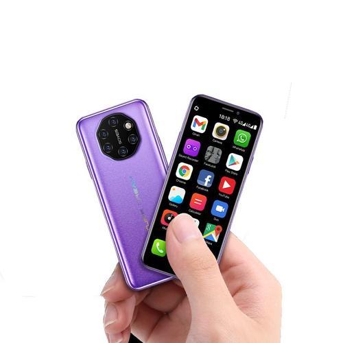 SOYES S10I 4G Petit Smartphone 3,5 pouces Android 6.0 Face ID Double SIM 32 Go Violet