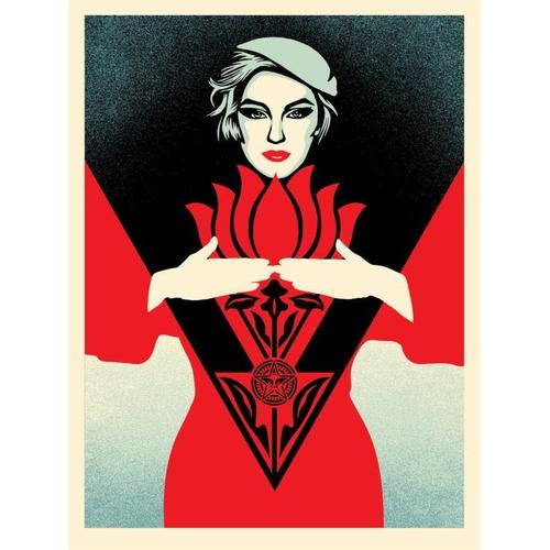 Shepard Fairey "Noir Flower Women" Red Edition