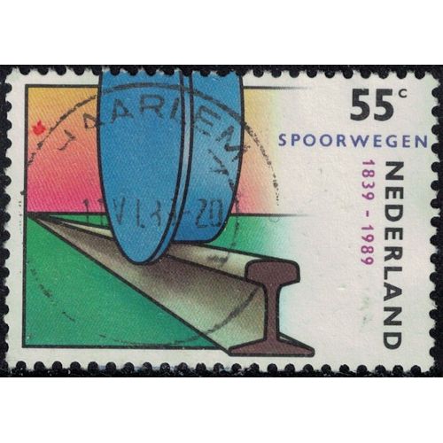 Pays Bas 1989 Oblitéré Used Chemins De Fer Wheel On Railway Track Roue Sur Voie Ferrée Y&t Nl 1336 Su
