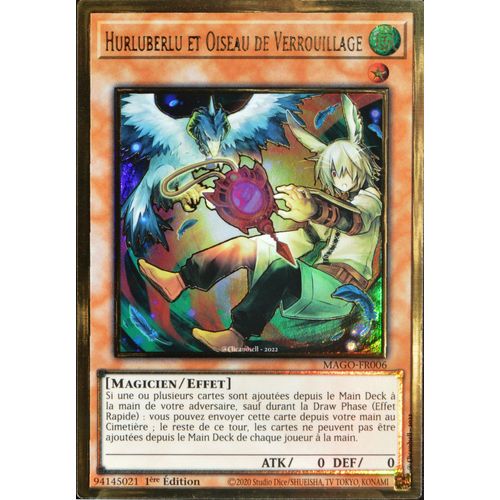 Carte Yu-Gi-Oh Mago-Fr006 Hurluberlu Et Oiseau De Verrouillage Gold Rare Neuf Fr