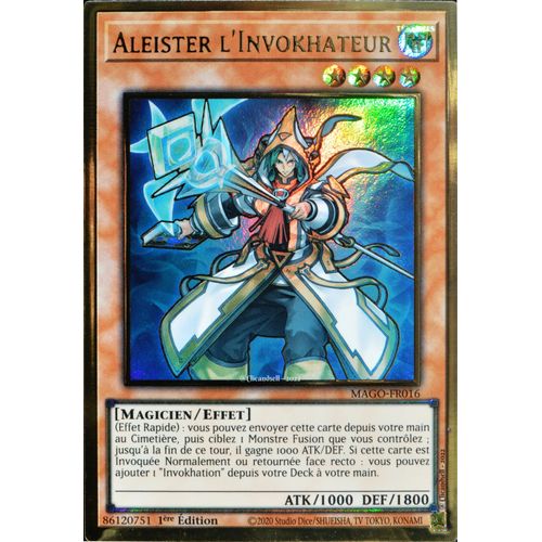 Carte Yu-Gi-Oh Mago-Fr016 Aleister L'invokhateur Gold Rare Neuf Fr