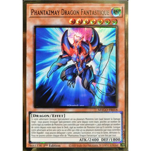 Carte Yu-Gi-Oh Mago-Fr018 Phantazmay Dragon Fantastique Gold Rare Neuf Fr