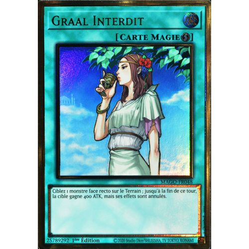 Carte Yu-Gi-Oh Mago-Fr048 Graal Interdit Gold Rare Neuf Fr