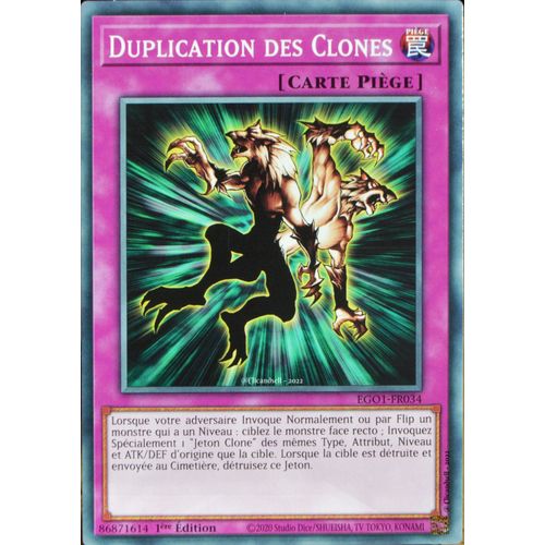 Carte Yu-Gi-Oh Ego1-Fr034 Duplication Des Clones Commune Neuf Fr