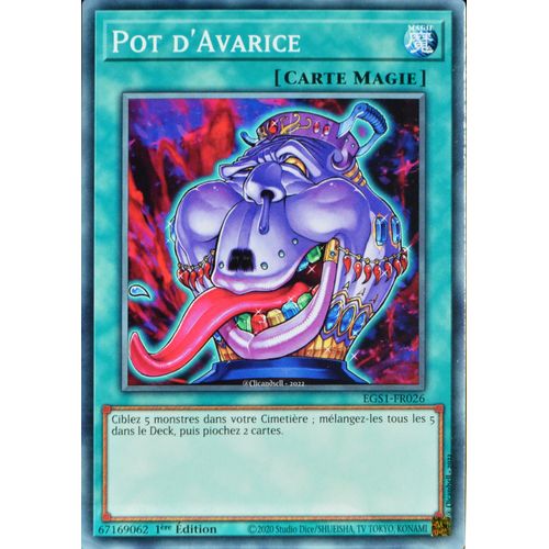 Carte Yu-Gi-Oh Egs1-Fr026 Pot D'avarice Commune Neuf Fr