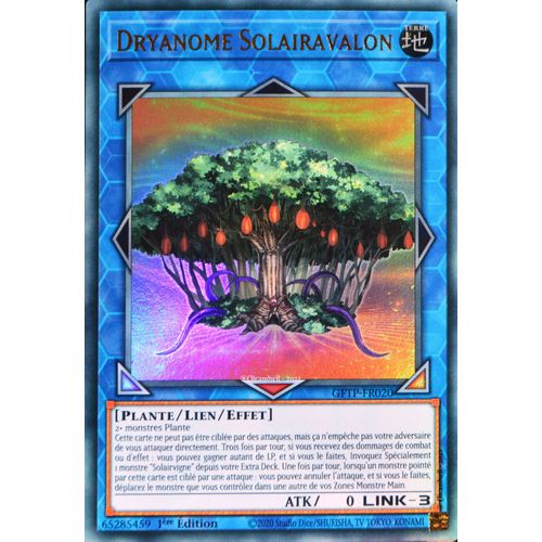 Carte Yu-Gi-Oh Gftp-Fr020 Dryanome Solairavalon Ultra Rare Neuf Fr