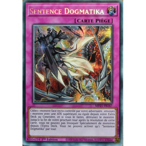 Carte Yu-Gi-Oh Mp21-Fr147 Sentence Dogmatika Prismatic Secret Rare Neuf Fr