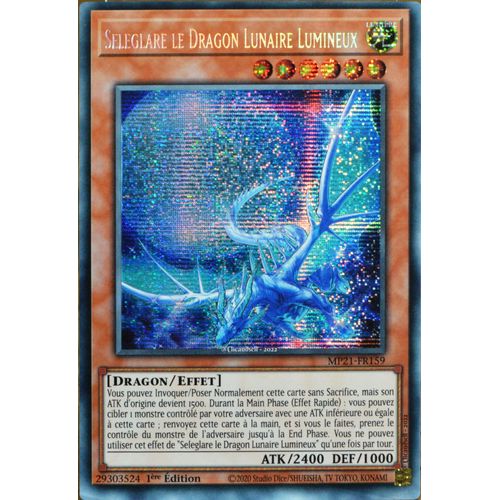 Carte Yu-Gi-Oh Mp21-Fr159 Seleglare Le Dragon Lunaire Lumineux Prismatic Secret Rare Neuf Fr