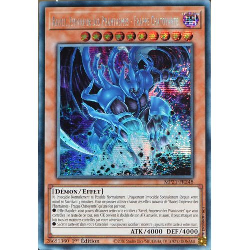 Carte Yu-Gi-Oh Mp21-Fr248 Raviel, Empereur Des Phantasmes - Frappe Chatoyante Prismatic Secret Rare Neuf Fr