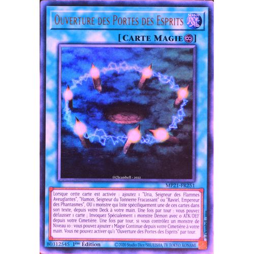 Carte Yu-Gi-Oh Mp21-Fr251 Ouverture Des Portes Des Esprits Ultra Rare Neuf Fr