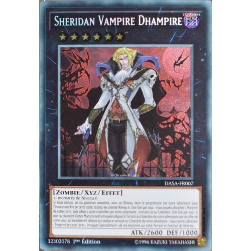 Carte Yu-Gi-Oh Dasa-Fr007 Sheridan Vampire Dhampire Secret Rare Neuf Fr