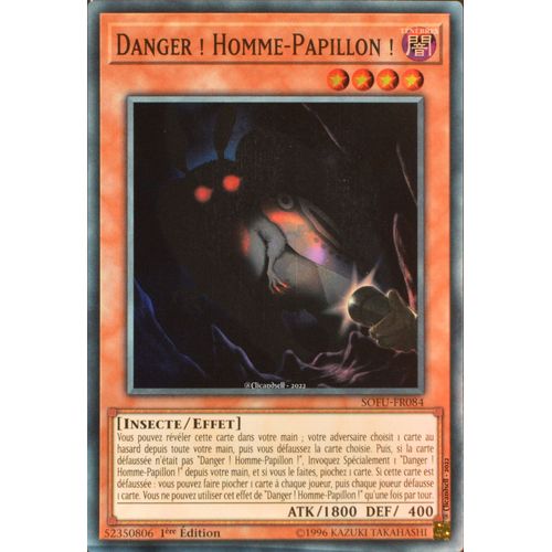 Carte Yu-Gi-Oh Sofu-Fr084 Danger ! Homme-Papillon ! Super Rare Neuf Fr