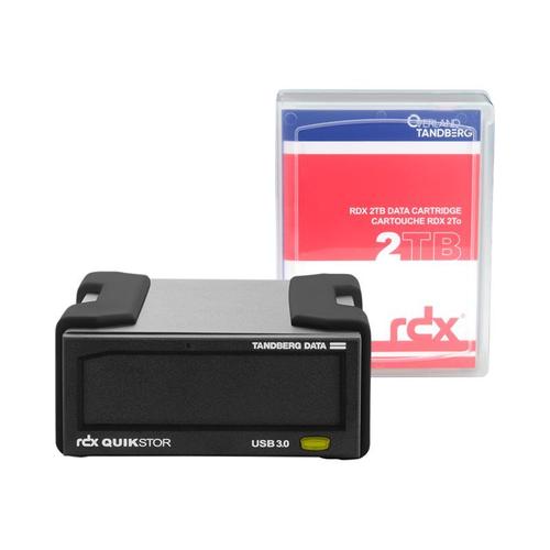 Overland Tandberg RDX QuikStor - Lecteur de disque - cartouche RDX - SuperSpeed USB 3.0 - externe - avec cartouche 2 TB