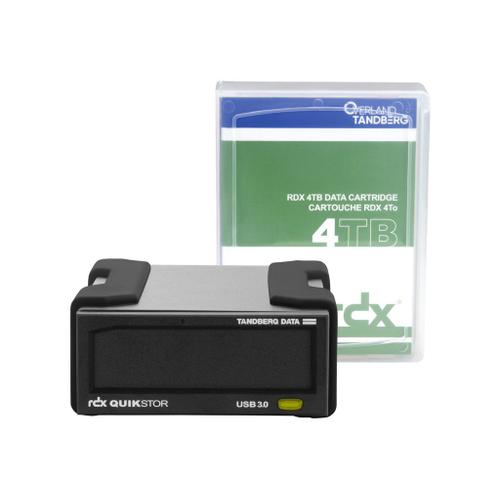 Overland Tandberg RDX QuikStor - Lecteur de disque - cartouche RDX - SuperSpeed USB 3.0 - externe - avec cartouche 4 TB