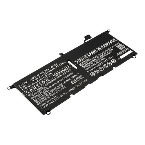 DLH - Batterie de portable (équivalent à : Dell 0H754V, Dell DXGH8, Dell G8VCF, Dell 0DXGH8, Dell HK6N5, Dell WDK63, Dell G7GV0, Dell 451-BCRE) - lithium-polymère - 6842 mAh - 52 Wh - pour Dell...