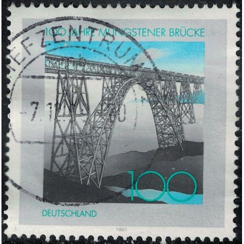 Allemagne 1997 Oblitéré Used Viaduc Pont Ferroviaire De Müngsten Railway Bridge Y&t De 1759 Su