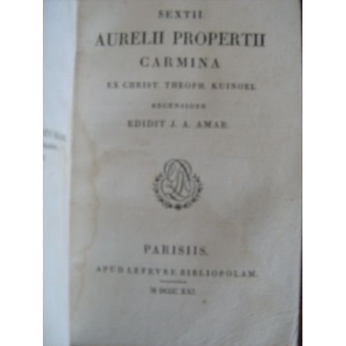Sextii Aurelii Propertii Carmina