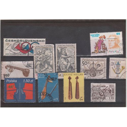 11 Timbres Oblitérés - Musique
