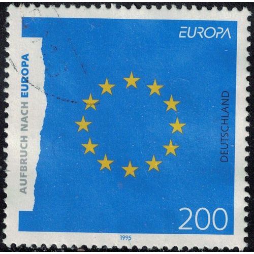 Allemagne 1995 Oblitéré Used Aufbruch Nach Europa Logo Drapeau Européen Y&t De 1623 Su