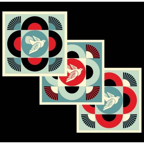 Shepard Fairey Triptyque "Geometric Dove"