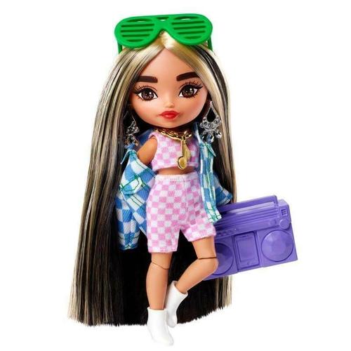 Barbie Extra Minis Doll #2 - 2 Pièces À Carreaux Et Veste