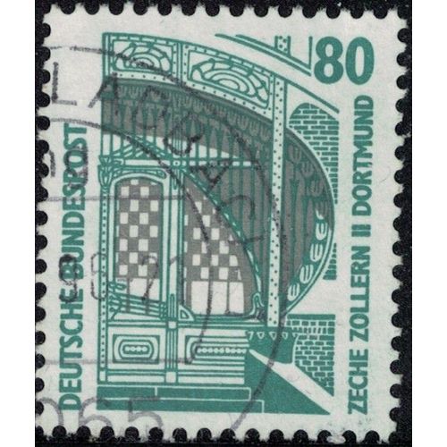 Allemagne 1987 Oblitéré Used Entrée Principale De La Mine Zollern Ii Dortmund Su